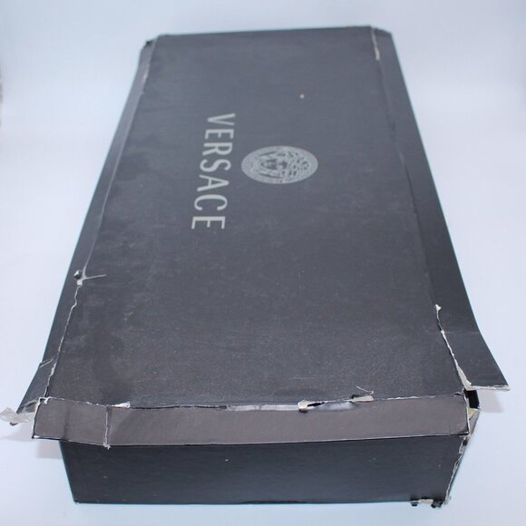 VERSACE OVER-THE-KNEE BLACK LEATHER HORSE RIDING STYLE Boots HIGH HEELS 37.5 7.5 - Picture 7 of 7